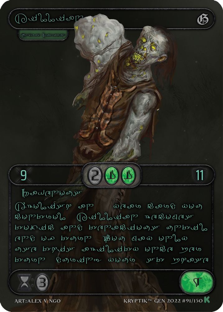 Killian (Green Kryptik Language), Standard, front