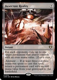 Desecrate Reality, Commander Masters