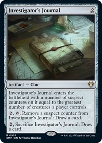 Investigator's Journal, Commander Masters
