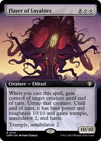 Flayer of Loyalties (Extended Art), Commander Masters