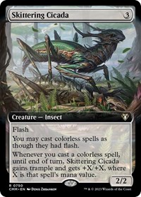 Skittering Cicada (Extended Art), Commander Masters