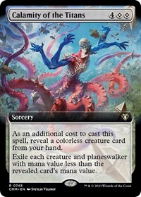 Calamity of the Titans (Extended Art), Commander Masters