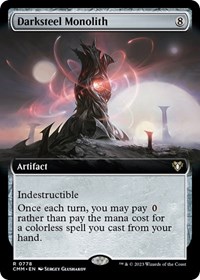 Darksteel Monolith (Extended Art), Commander Masters