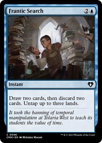 Frantic Search, Commander Masters