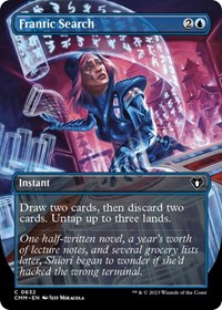 Frantic Search (Borderless), Commander Masters