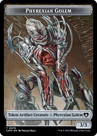 Phyrexian Golem // Ox Double-Sided Token, Commander Masters