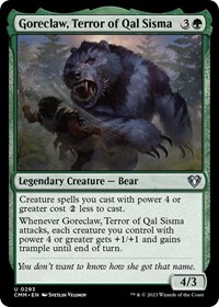 Goreclaw, Terror of Qal Sisma, Commander Masters
