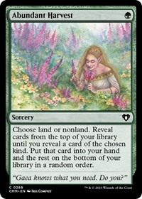 Abundant Harvest, Commander Masters