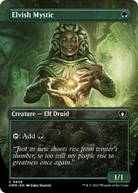 Elvish Mystic (Borderless), Commander Masters