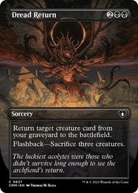 Dread Return (Borderless), Commander Masters