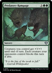 Predatory Rampage, Commander Masters