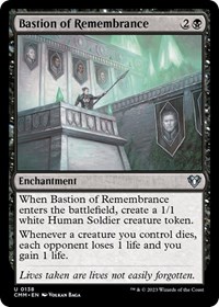 Bastion of Remembrance, Commander Masters