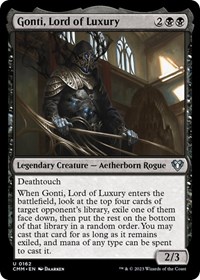 Gonti, Lord of Luxury, Commander Masters