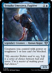 Tetsuko Umezawa, Fugitive, Commander Masters