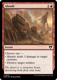 Abrade, Commander Masters