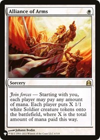 Alliance of Arms, The List Reprints