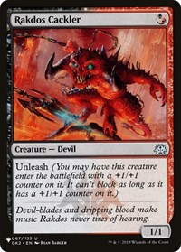 Rakdos Cackler, The List Reprints