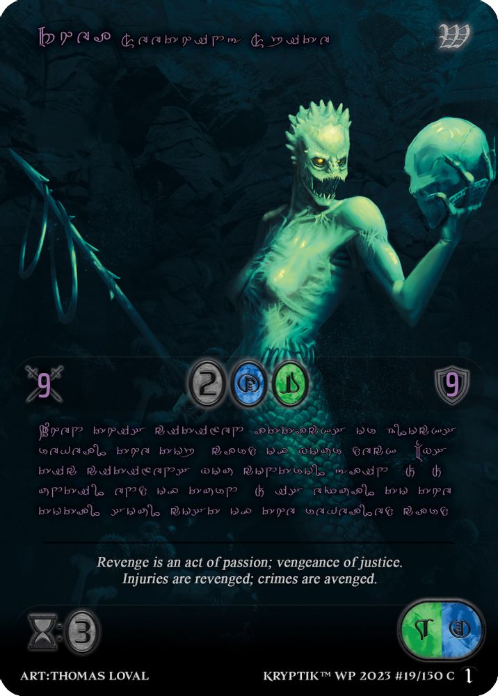 Rhea, Seething Spite (Purple Kryptik Language), Standard, front