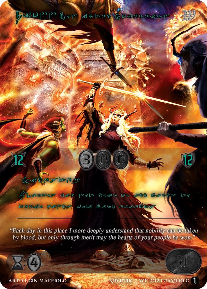 Fionn, Conflicted Sovereign (Green Kryptik Language), Standard, front