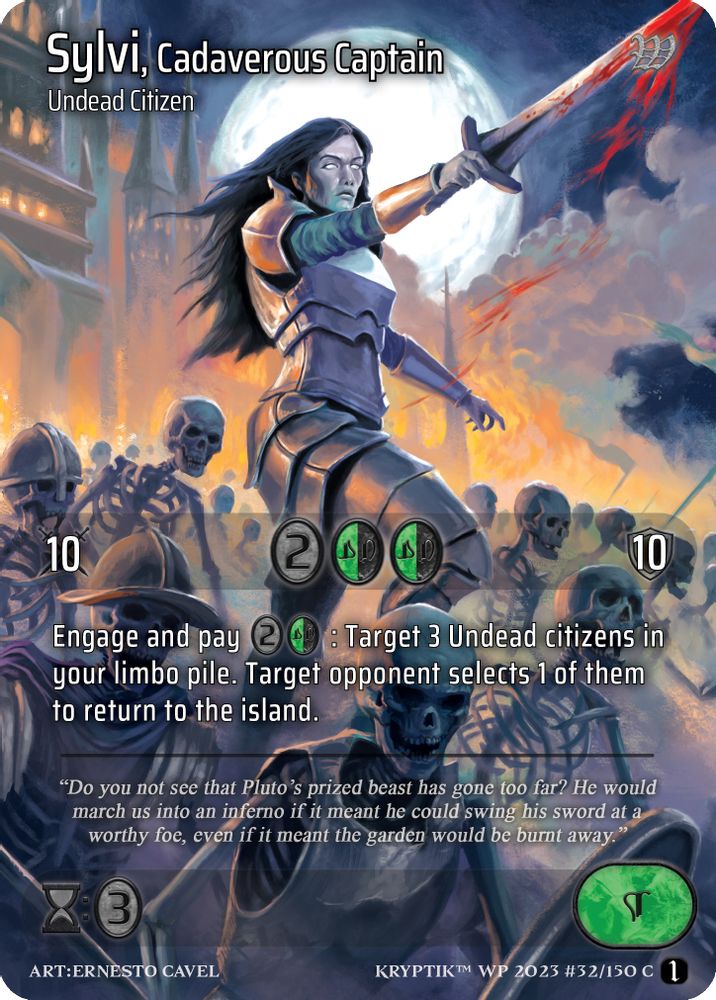 Sylvi, Cadaverous Captain, Standard, front