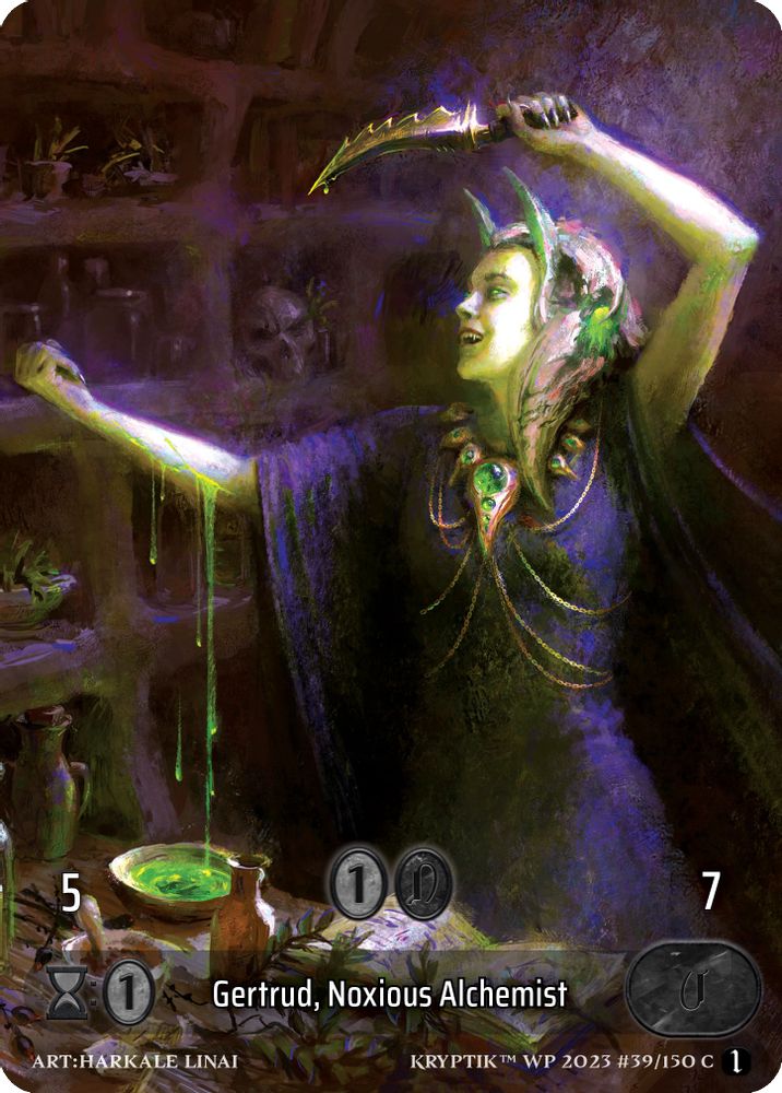 Gertrud, Noxious Alchemist (Box Topper), Standard, front