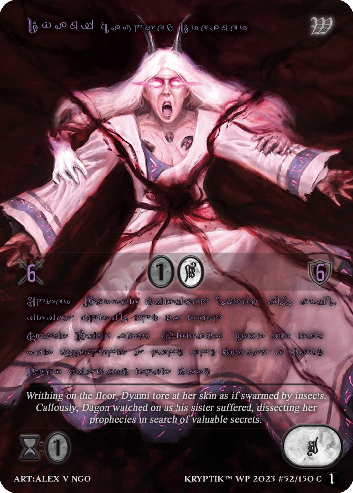 Dyami, Haunted Dreamer (Purple Kryptik Language), Standard, front