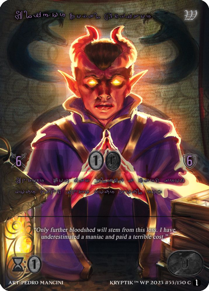 Eligor, Royal Advisor (Purple Kryptik Language), Standard, front