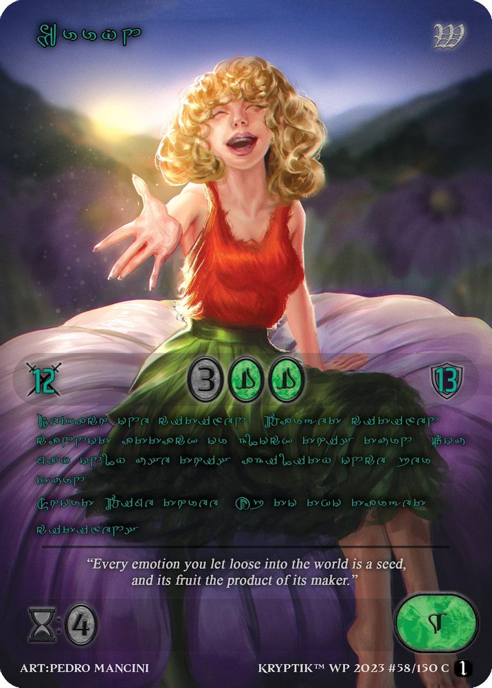 Erryn (Green Kryptik Language), Standard, front