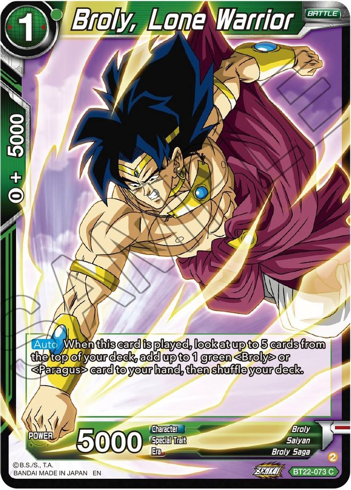 Broly, Lone Warrior, Standard, front