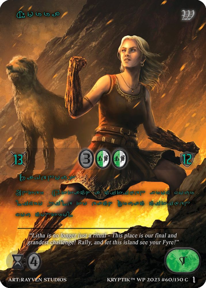 Norra (Green Kryptik Language), Standard, front
