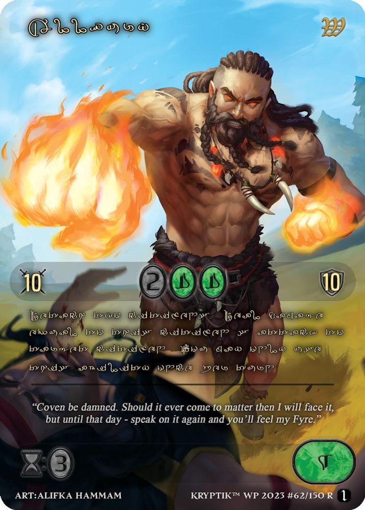 Allfury (Gold Kryptik Language), Standard, front