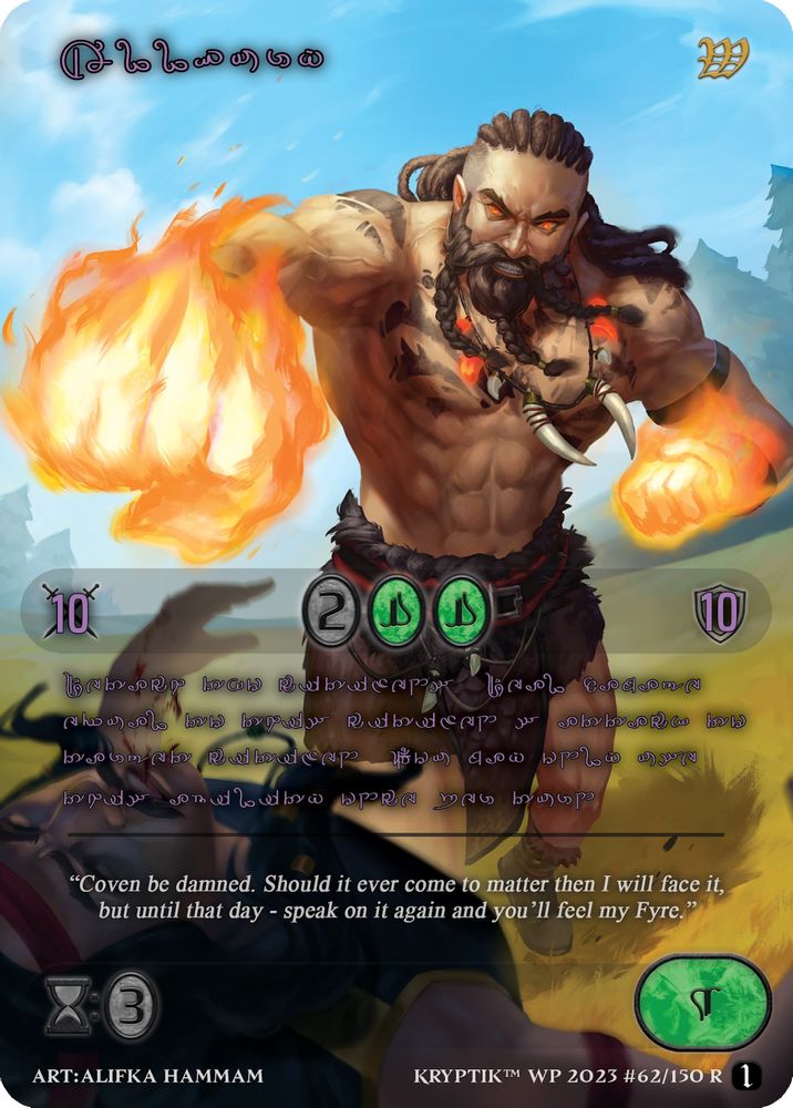 Allfury (Purple Kryptik Language), Standard, front
