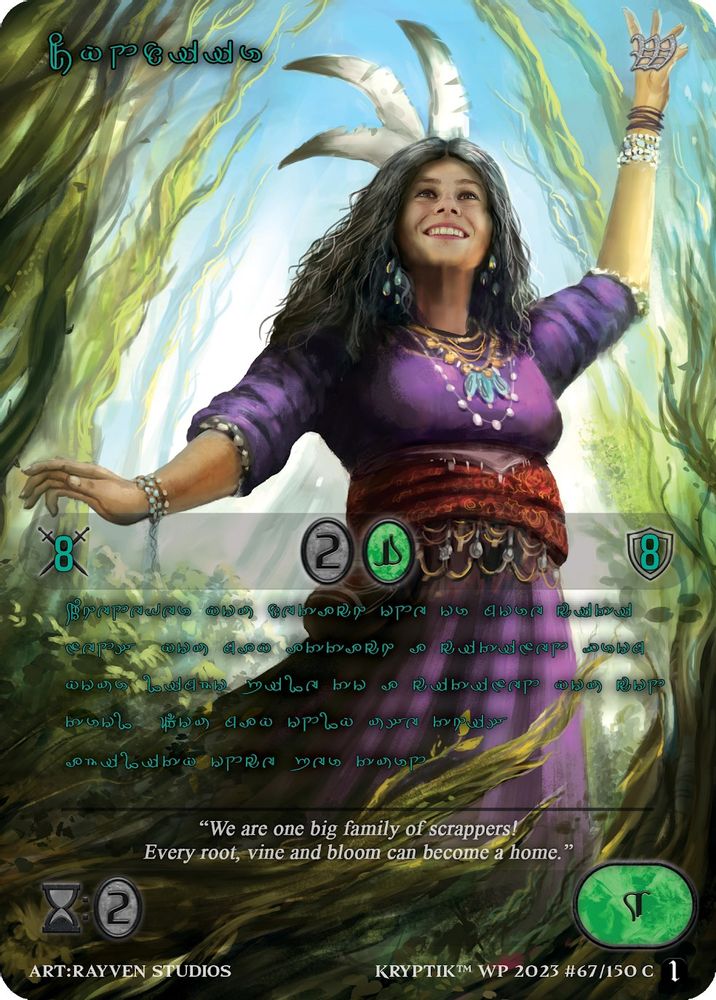 Cyndiir (Green Kryptik Language), Standard, front