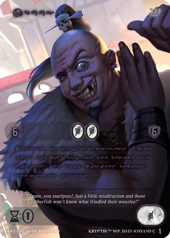 Kruug (Purple Kryptik Language), Standard, front