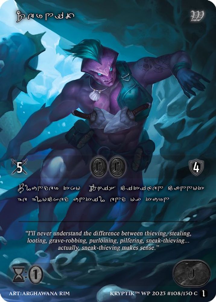 Zernix (Silver Kryptik Language), Standard, front