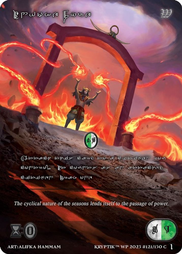 Invoke Fyre (Silver Kryptik Language), Standard, front