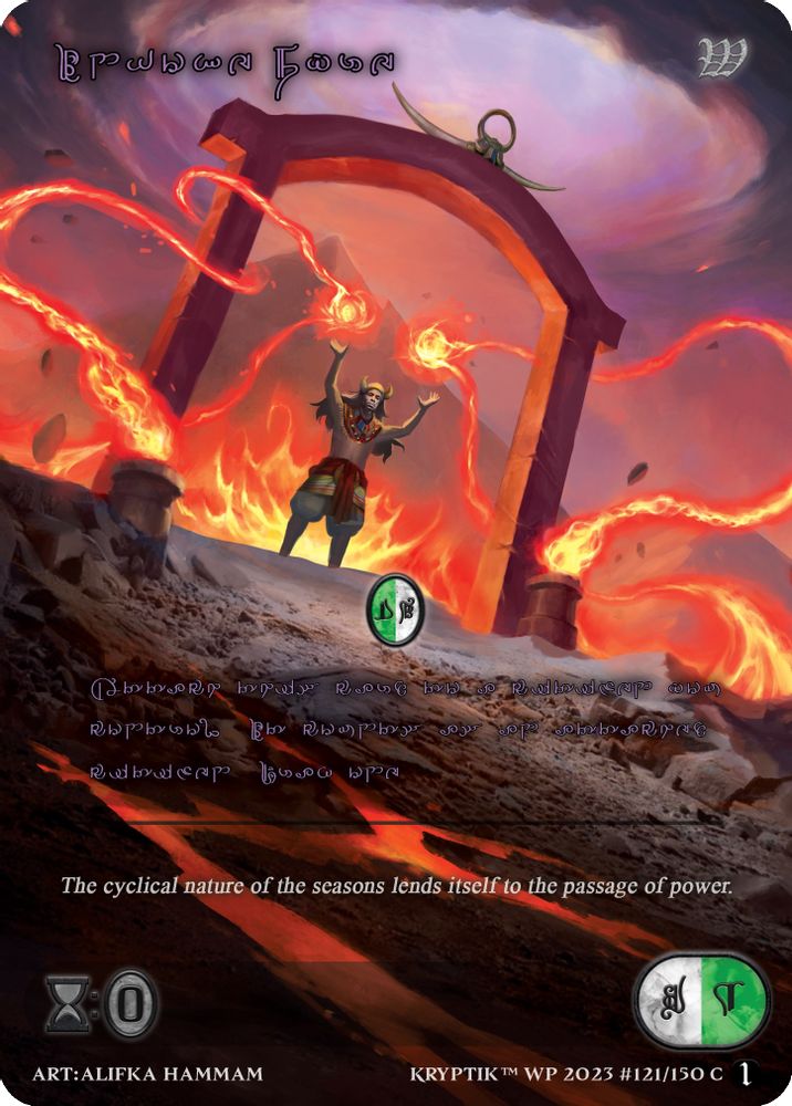 Invoke Fyre (Purple Kryptik Language), Standard, front