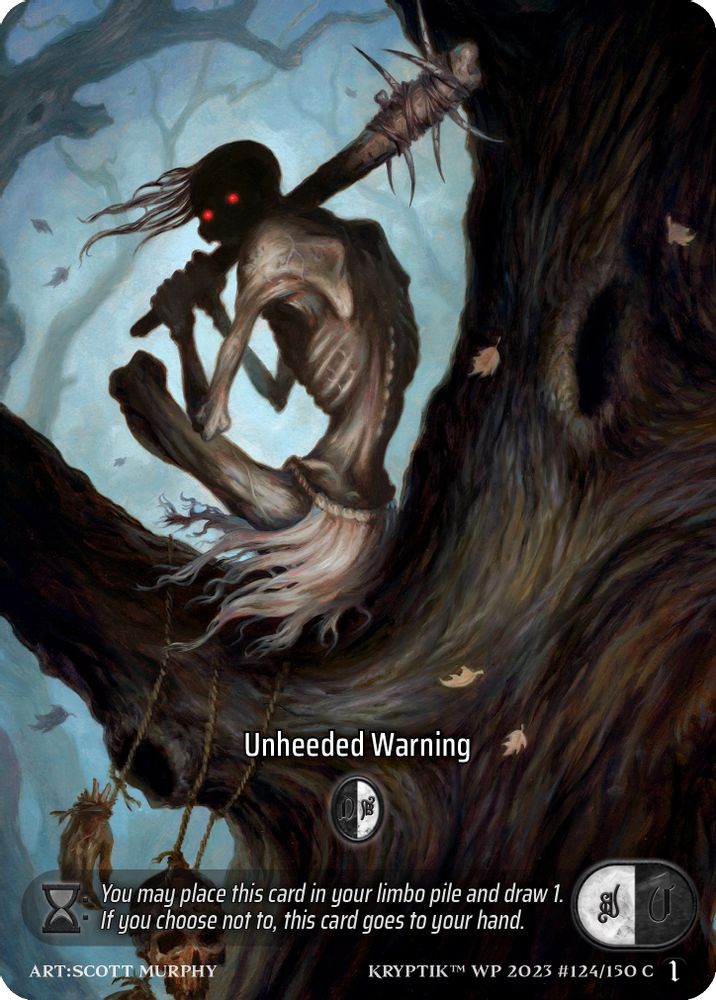 Unheeded Warning (Box Topper), Standard, front