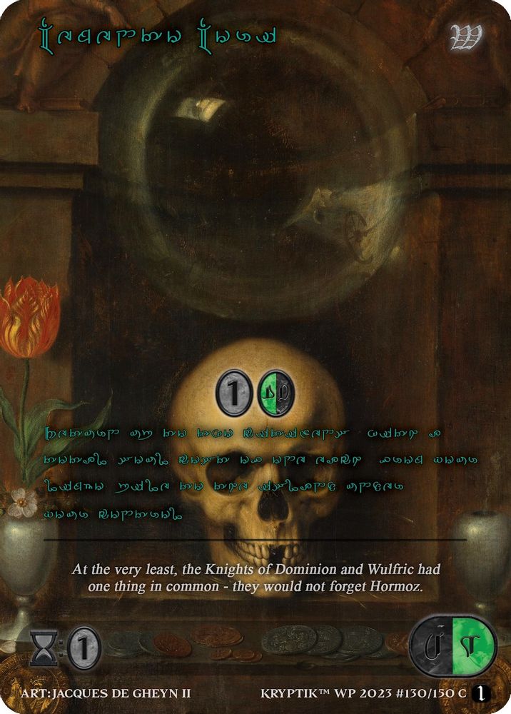 Memento Mori (Green Kryptik Language), Standard, front