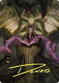 Demonic Tutor Art Card (Gold-Stamped Signature), Art Series: Commander Masters