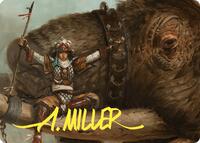 Tuskguard Captain Art Card (Gold-Stamped Signature), Art Series: Commander Masters