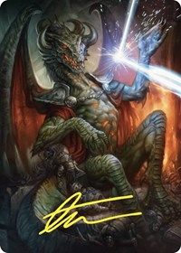 Deflecting Swat Art Card (Gold-Stamped Signature), Art Series: Commander Masters