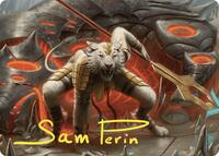 Sunspear Shikari Art Card (Gold-Stamped Signature), Art Series: Commander Masters
