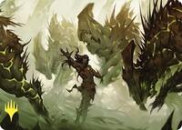 Ezuri's Predation Art Card (Gold-Stamped), Art Series: Commander Masters