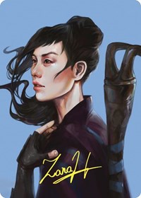 Yuriko, the Tiger's Shadow Art Card (Gold-Stamped Signature), Art Series: Commander Masters