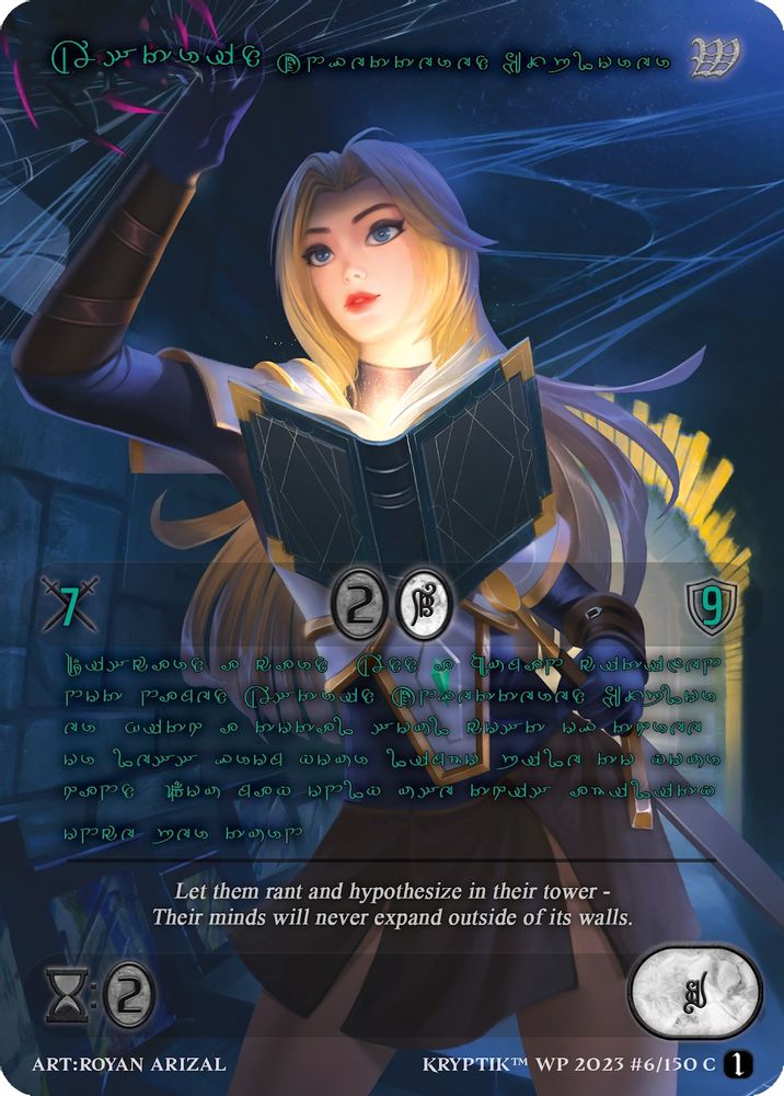 Astrid, Unfettered Explorer (Green Kryptik Language), Standard, front