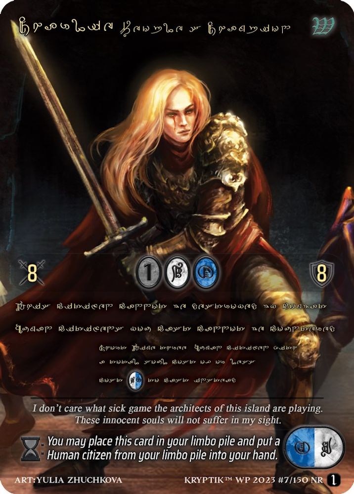 Charlie, People's Champion (Gold Kryptik Language), Standard, front
