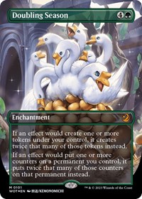 Doubling Season (Anime Borderless) (Confetti Foil), Wilds of Eldraine: Enchanting Tales