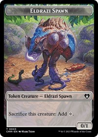 Eldrazi Spawn // Emblem - Ob Nixilis of the Black Oath Double-Sided Token, Commander Masters