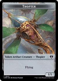 Thopter // Kor Soldier Double-Sided Token, Commander Masters